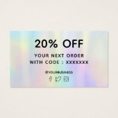 ご購入ありがとうございます フォー イリデセント (裏面)