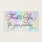 ご購入ありがとうございます フォー イリデセント (正面)