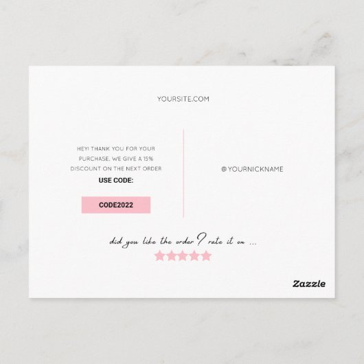 ご購入ありがとうございます ポストカード (裏面)