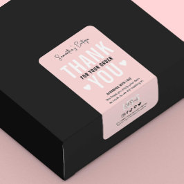 ご購入ありがとう ピンクのトレンディーロゴ 送料 ラベル