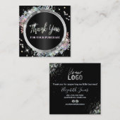 ご購入いただいたきまめな黒色のご購入ありがとうございます スクエア名刺 (正面/裏面)