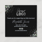 ご購入いただいたきまめな黒色のご購入ありがとうございます スクエア名刺 (裏面)