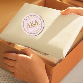 ご購入いただきありがとうございますピンク金ゴールドモノグラム ラウンドシール