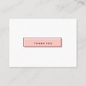 ご購入いただきありがとうございます |ピンクフェミニン エンクロージャーカード (裏面)