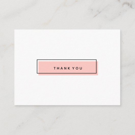 ご購入いただきありがとうございます |ピンクフェミニン エンクロージャーカード (裏面)