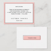 ご購入いただきありがとうございます |ピンクフェミニン エンクロージャーカード (正面/裏面)