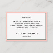 ご購入いただきありがとうございます |ピンクフェミニン エンクロージャーカード (正面)