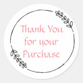 ご購入いただきありがとうございます ラウンドシール (正面)