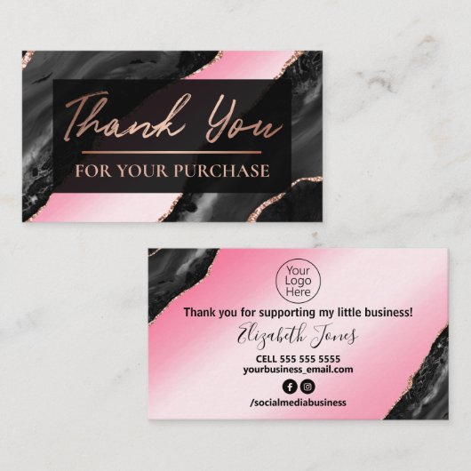 ご購入いただきありがとうございます 名刺 (正面/裏面)