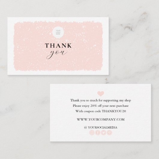 ご購入いただきありがとうございます 名刺 (正面/裏面)