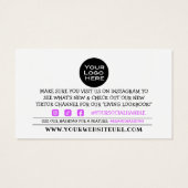 ご購入いただき、ありがとうございます暗い赤紫色ハート割引カード (裏面)