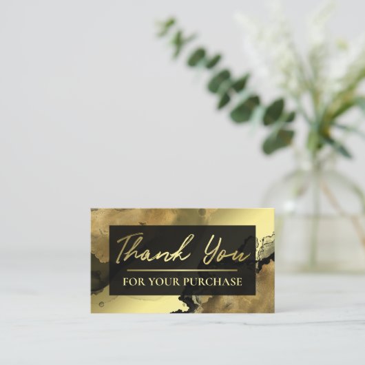 ご購入に対して金箔をスタイル 名刺 (スタンド正面)