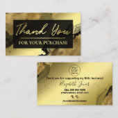 ご購入に対して金箔をスタイル 名刺 (正面/裏面)