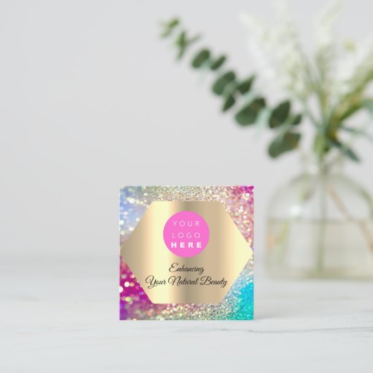 ご購入のラグジュアリーロゴをありがとう スクエア名刺 (スタンド正面)