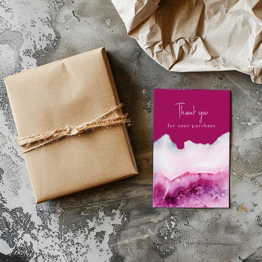 ご購入感謝していに対するピンクの瑪瑙 エンクロージャーカード