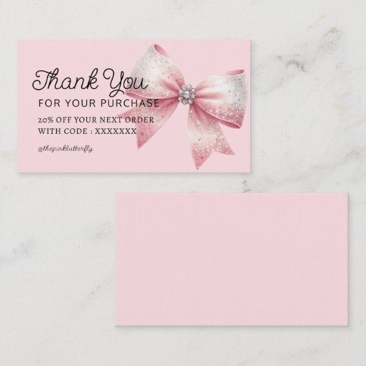 ご購入感謝していの際はコケットで弓を引く 名刺 (正面/裏面)