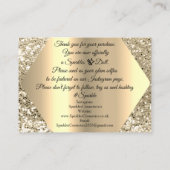 ご購入注文のゴールデンロゴをありがとう 名刺 (裏面)