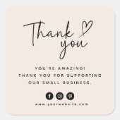 ご購入・ご注文ありがとうございます スクエアシール (正面)