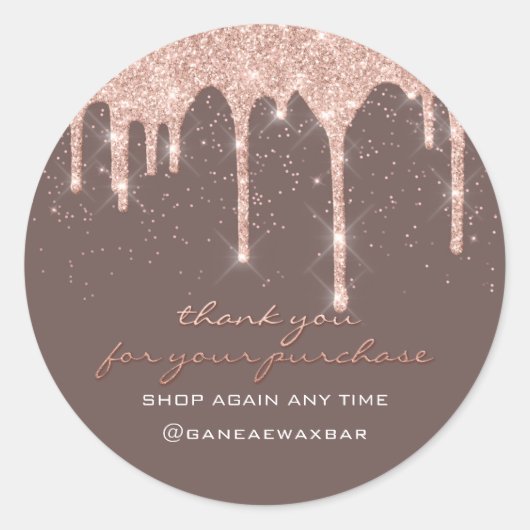 ご購入Drips Retail Boutiqueありがとうございます ラウンドシール (正面)