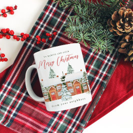 ご近所さんからのクリスマスおめでとう コーヒーマグカップ