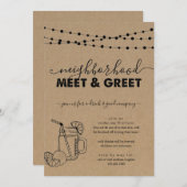 ご近所さん交流パーティーのご案内 招待状 (正面/裏面)