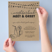 ご近所さん交流会 招待チラシ チラシ (手)