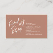 ご返信お願いします モダン ミニマル ウェディング インビテーション (正面)