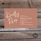 ご返信ください 現代のミニマルな結婚式の招待状 エンクロージャーカード