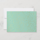 「ご返信の御礼」 ラスティックゴールド ミニコンフェッティ ミント 招待状 (裏面)