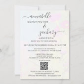 *～* ご返信 - QR ウォーターカラー バード フローラル AR15 ウェディング 招待状 (裏面)