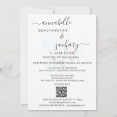 *~* ご返信 - QR SKY ピンクの花 フラワル AR15 ウェディング 招待状 (裏面)