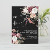 *~* ご返信QR 花のマーブルのロゼ ピオニー AR15 ウェディング 招待状 (スタンド正面)