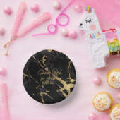 ご連祝絡ありがとう – 金ゴールドと黒 ペーパーボウル (パーティー)