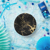 ご連祝絡ありがとう – 金ゴールドと黒 ペーパーボウル (パーティー)