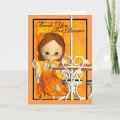 ご飯のプレゼントかわいいカード サンキューカード (正面)