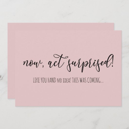 さぁおもしろい驚いた振る舞いすれば私の花嫁になる 招待状 (正面/裏面)