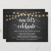 さぁ祝よ素朴の駆け結婚落ち 招待状 (正面/裏面)