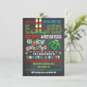 さあクリスマのパーティー小妖精や小人 招待状 (スタンド正面)