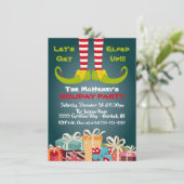 さあクリスマのパーティー小妖精や小人 招待状 (スタンド正面)