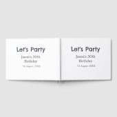 さあパーティー30歳の誕生日のグレーシンプルの名前 ゲストブック (全面)