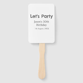 さあパーティー30歳の誕生日のグレーシンプルの名前 ハンドファン