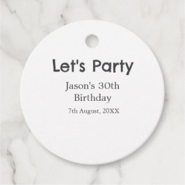 さあパーティー30歳の誕生日のグレーシンプルの名前 フェイバータグ