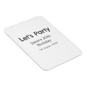 さあパーティー30歳の誕生日のグレーシンプルの名前 マグネット (右側)