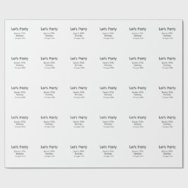 さあパーティー30歳の誕生日のグレーシンプルの名前 ラッピングペーパー