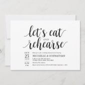 さあリハ食べーしようよ、のディナ結婚ー招待状 招待状 (正面)