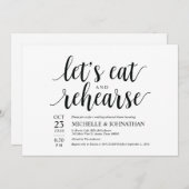 さあリハ食べーしようよ、のディナ結婚ー招待状 招待状 (正面/裏面)