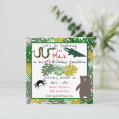 さあ探検誕生日ジャングルサファリ誕生日 招待状 (スタンド正面)