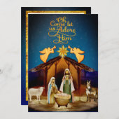 「さあ来て、我々と共に彼を崇めよう」 クリスマスの降誕祭 シーズンカード (正面/裏面)