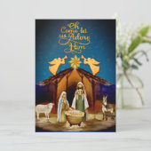 「さあ来て、我々と共に彼を崇めよう」 クリスマスの降誕祭 シーズンカード (スタンド正面)