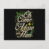 さあ来て　我が主を崇めよう　キリストの降誕　クリスマス　宗教 シーズンポストカード (正面)